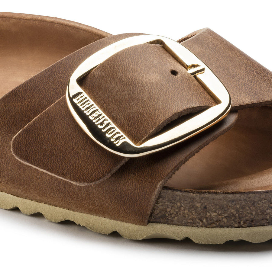 Birkenstock Madrid Big Buckle Natural Leather Oiled Cognac