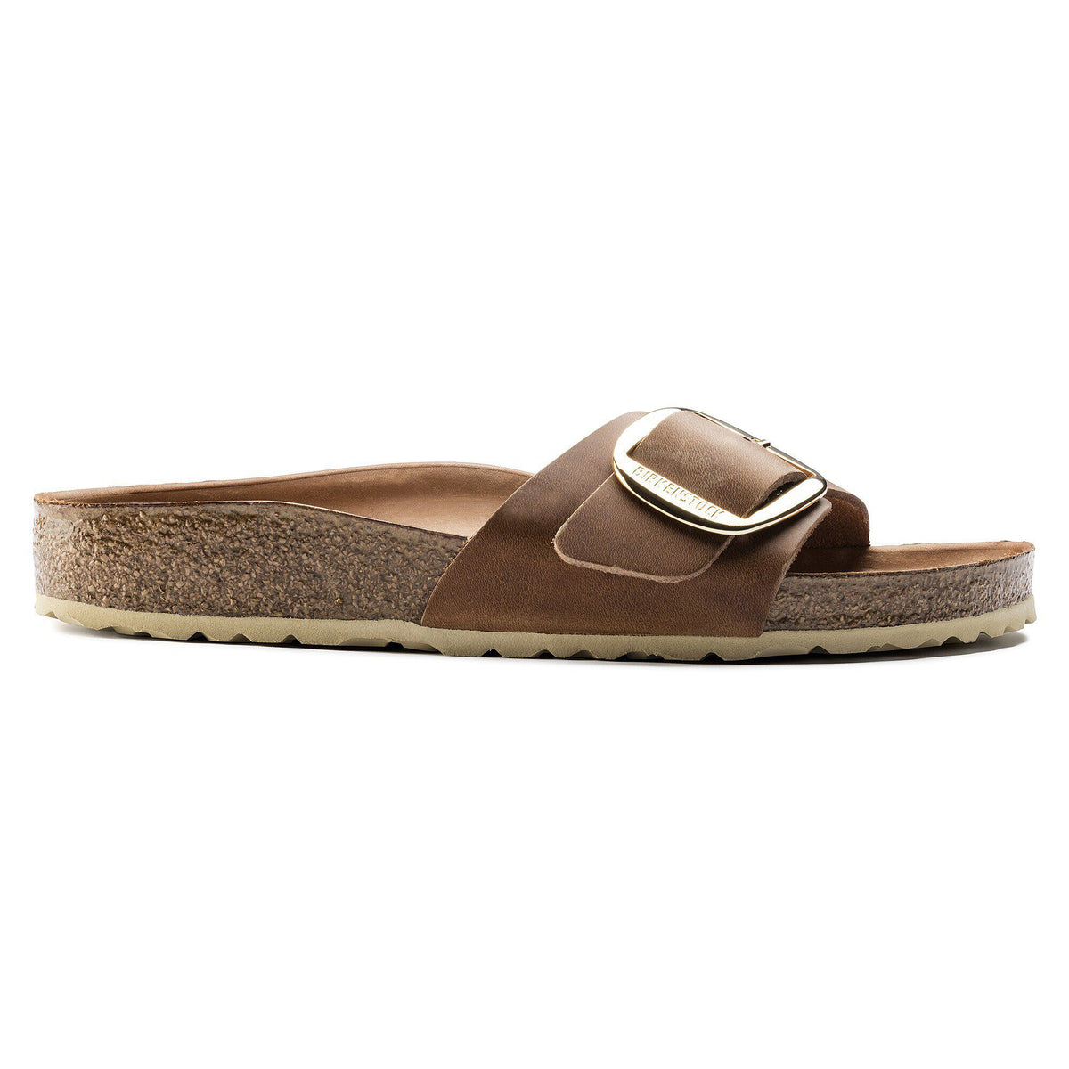 Birkenstock Madrid Big Buckle Natural Leather Oiled Cognac