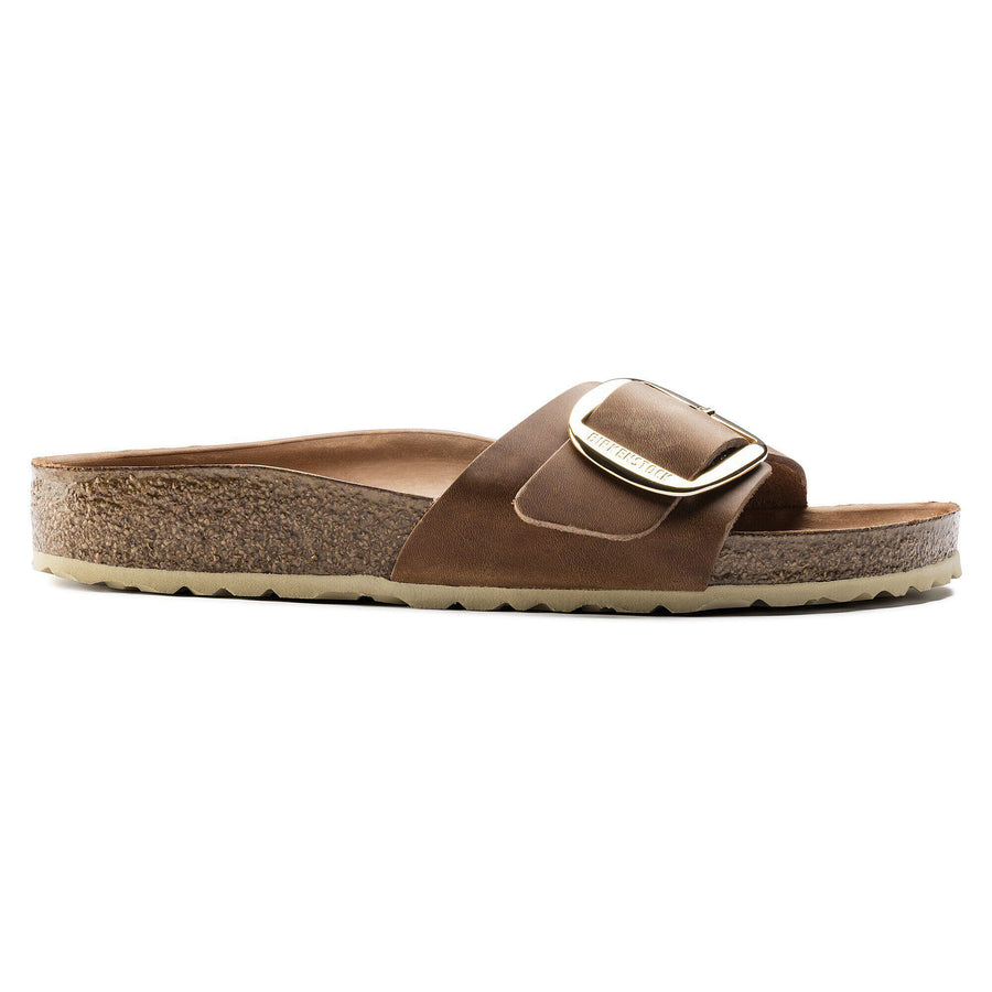 Birkenstock Madrid Big Buckle Natural Leather Oiled Cognac