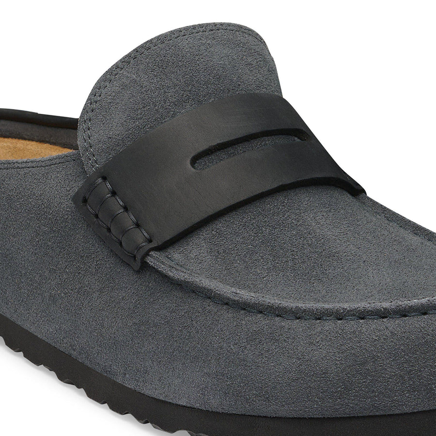 Birkenstock Naples Wrapped Mixed Leather Charcoal