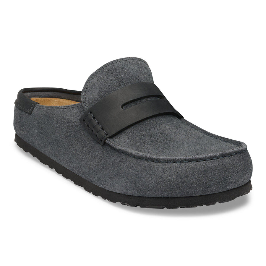 Birkenstock Naples Wrapped Mixed Leather Charcoal