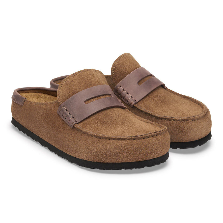 Birkenstock Naples Wrapped Mixed Leather Dark Tea
