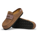 Birkenstock Naples Wrapped Mixed Leather Dark Tea