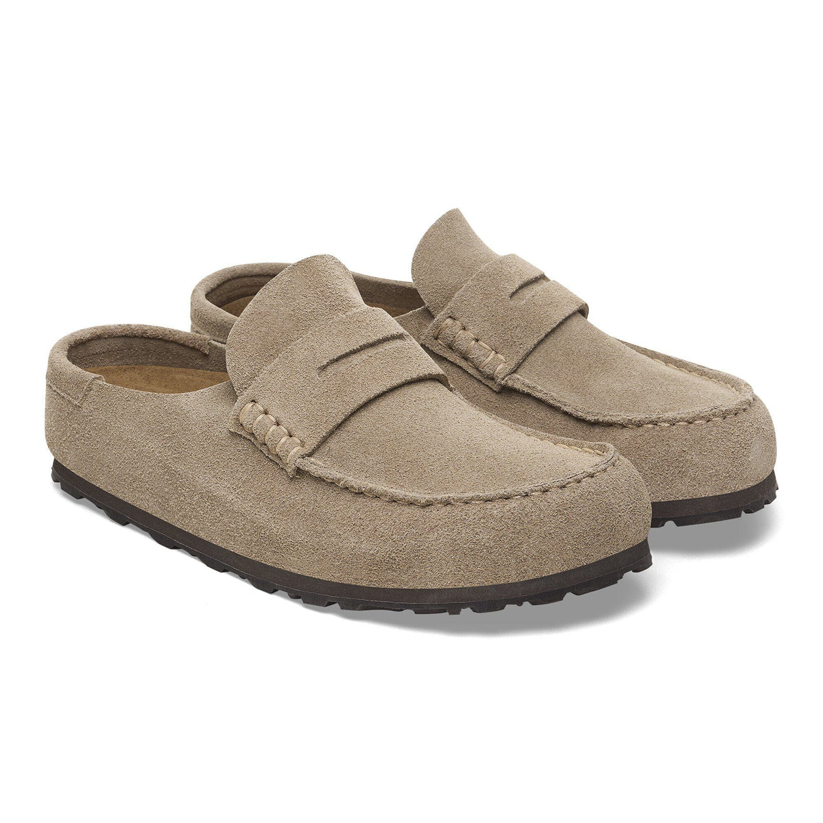 Birkenstock Naples Wrapped Suede Leather Taupe
