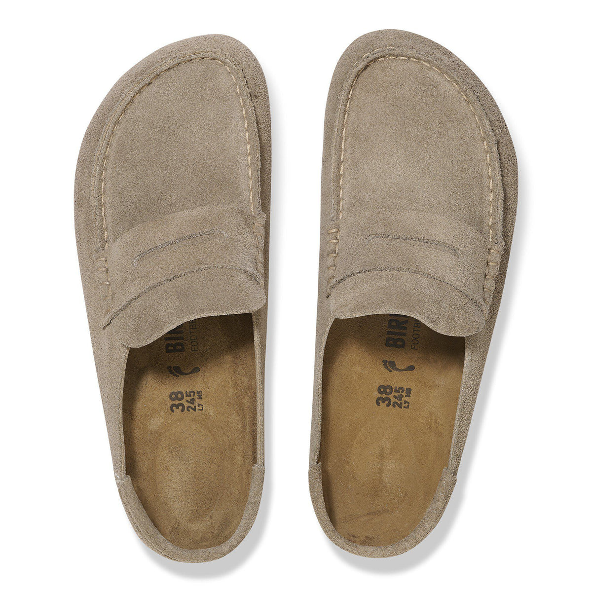 Birkenstock Naples Wrapped Suede Leather Taupe