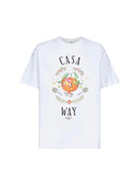 Casablanca Casa Way Kawaii Orange Printed T-Shirt White one-kickz