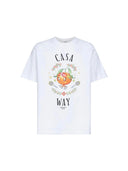 Casablanca Casa Way Kawaii Orange Printed T-Shirt White one-kickz
