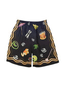 Casablanca Club Sunset Silk Shorts Blue/Multi one-kickz