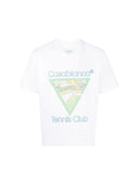 Casablanca Tennis Club Icon T-shirt White Light Blue one-kickz