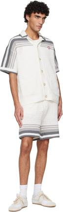 Casablanca White Crochet Tennis Button Up one-kickz