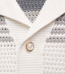 Casablanca White Crochet Tennis Button Up one-kickz