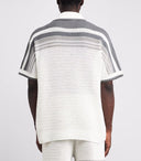 Casablanca White Crochet Tennis Button Up one-kickz
