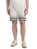 Casablanca White Crochet Tennis Short Gradient Grey one-kickz