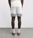 Casablanca White Crochet Tennis Short Gradient Grey one-kickz