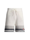 Casablanca White Crochet Tennis Short Gradient Grey