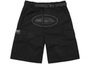Corteiz Alcatraz Cargo Shorts Triple Black one-kickz
