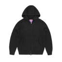 Corteiz Alcatraz Heavy Knit Zip Hoodie Black one-kickz
