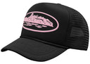 Corteiz Alcatraz Premium Trucker Hat Black/Pink one-kickz