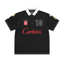 Corteiz Alpine Polo Shirt Classique Black one-kickz