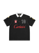Corteiz Alpine Polo Shirt Classique Black one-kickz
