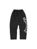 Corteiz Arch Shield Open HEM Sweatpant Black one-kickz