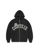 Corteiz Arch Shield Zip Hoodie Black one-kickz