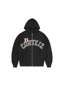 Corteiz Arch Shield Zip Hoodie Black one-kickz