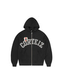 Corteiz Arch Shield Zip Hoodie Black