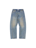 Corteiz Ardwear Panel Baggy Jeans Washed Indigo one-kickz