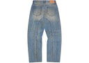 Corteiz Ardwear Panel Baggy Jeans Washed Indigo one-kickz