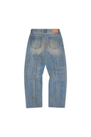 Corteiz Ardwear Panel Baggy Jeans Washed Indigo one-kickz
