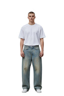 Corteiz Ardwear Panel Baggy Jeans Washed Indigo one-kickz