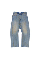 Corteiz Ardwear Panel Baggy Jeans Washed Indigo one-kickz