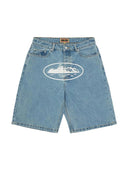 Corteiz Baggy Denim Shorts Stonewash