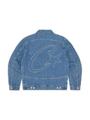 Corteiz C-Star Denim Trucker Jacket Blue one-kickz