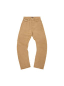 Corteiz Crest Chainstitch Baggy Jeans Tan one-kickz