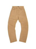 Corteiz Crest Chainstitch Baggy Jeans Tan one-kickz