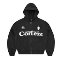 Corteiz Ghini Zip Hoodie Black one-kickz