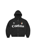 Corteiz Ghini Zip Hoodie Black one-kickz