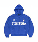 Corteiz Ghini Zip Hoodie Royal Blue one-kickz