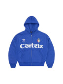 Corteiz Ghini Zip Hoodie Royal Blue one-kickz