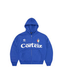Corteiz Ghini Zip Hoodie Royal Blue one-kickz