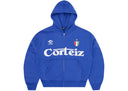 Corteiz Ghini Zip Hoodie Royal Blue one-kickz