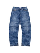 Corteiz Handwritten Baggy Jeans 'Midwash Indigo' one-kickz
