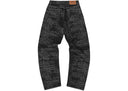 Corteiz Handwritten Denim Baggy Jeans Black one-kickz