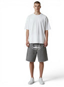 Corteiz Island Baggy Denim Short Light Grey