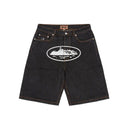 Corteiz Island Baggy Denim Short Washed Black