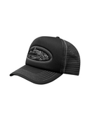 Corteiz Island Outline Trucker Hat Black one-kickz