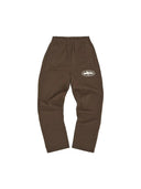 Corteiz Island Puff Print Open Hem Pant Brown one-kickz
