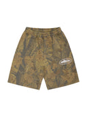 Corteiz Island Puff Print Sweatshort Forest Camo one-kickz